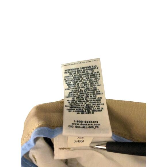 Dockers Men's Relaxed Fit 34x34 Classic Tan Chino Work Dress Pants H - Picture 9 of 12